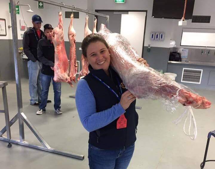 AT WORK: Kiri Broad has a not-so-typical job in the red meat industry and loves her 'agventure' so far.