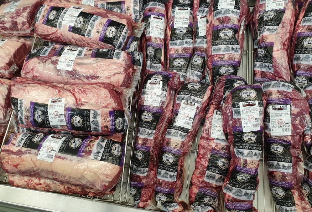 Australian beef in Costco stores.