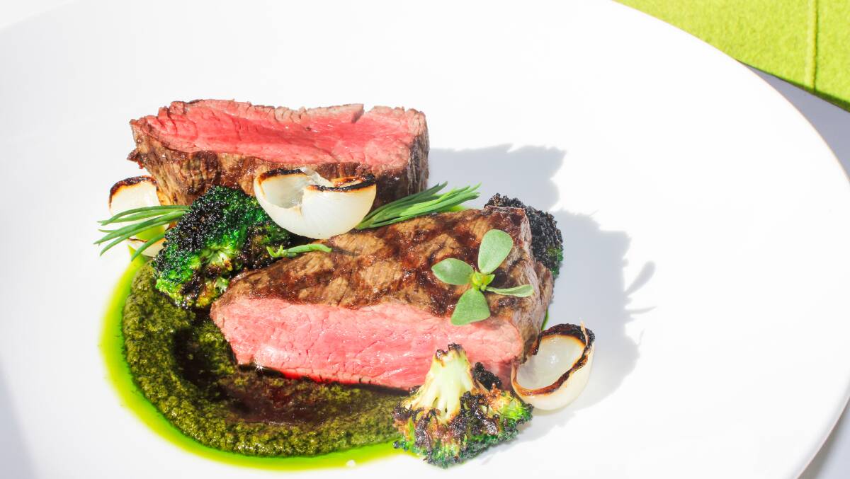 WORK OF ART: A Five Founders chargrilled flatiron steak.