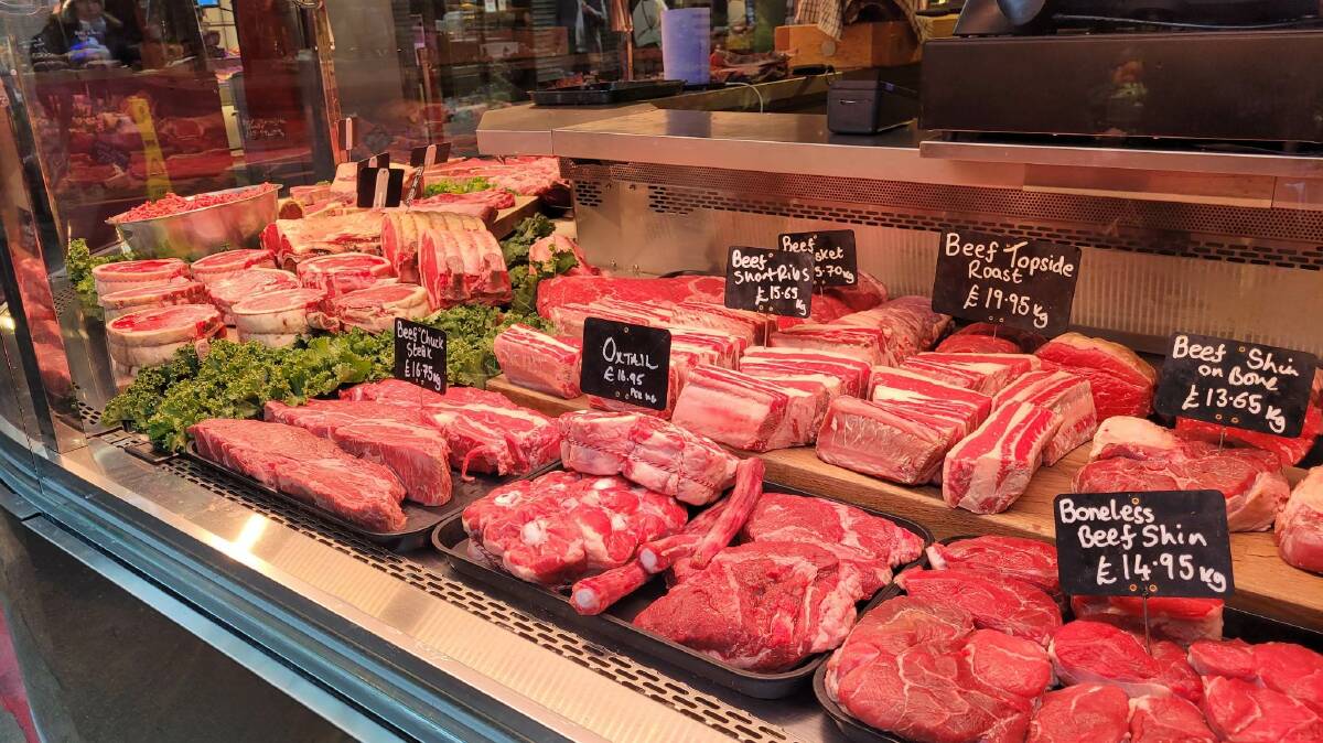 Red meat on sale in London. Steve Martyn reports there are plenty of tonnes of access still available to Australian beef and sheep meat under the UK free trade deal. Picture Kelly Butterworth.