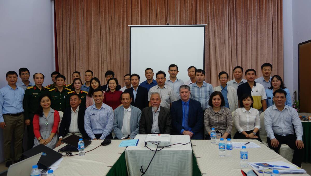 COLLABORATION: Participants in a recent workshop in Vietnam to discuss the development of local animal welfare laws included Australia's Agricultural Counsellor Tony Harman, Tien Nguyen from the Livestock Export Program, and members of Vietnam's Ministry of Public Security and Ministry of Agriculture and Rural Development.