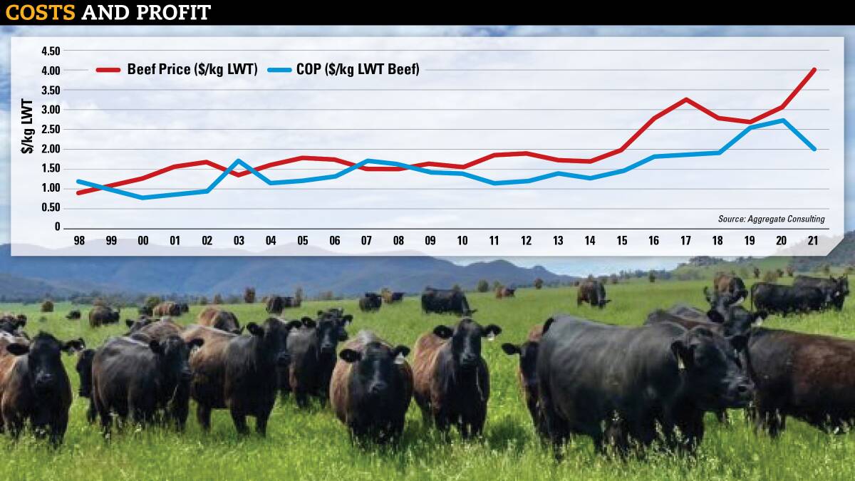 Cattle prices and costs of production in southern beef enterprises are going in opposite directions, Aggregate Consulting has found. Conditions don't get much better.