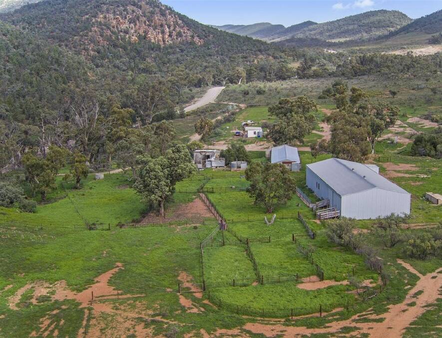 The Quorn district farm in the Flinders Ranges is being offered in four lots after being in the same hands for 114 years. Pictures: Nutrien Harcourts.