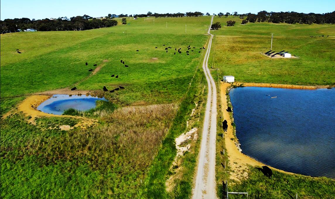 The farm is subdivided into 19 paddocks (10 with dams), with livestock water supplied from a bore to three header tanks and nine troughs.