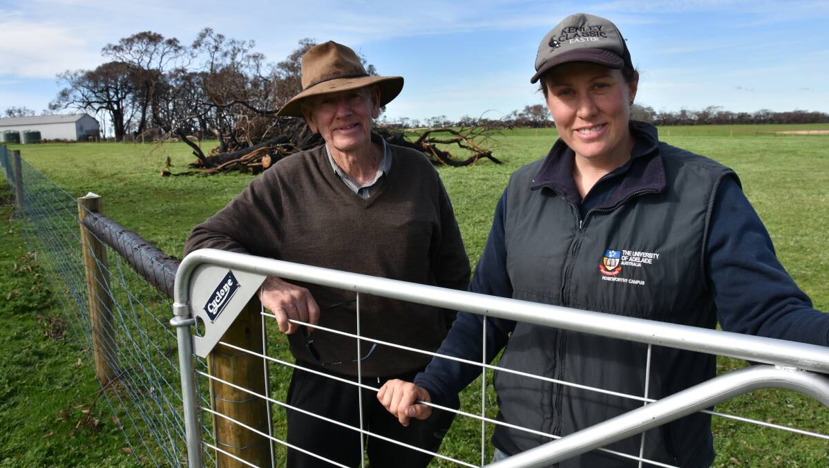 VEG REVISIT: John Symons and daughter Hannah Robbins had nearly all of their 600-hectare property burnt out in the KI bushfires and lost 2500 sheep. They are calling for better national parks and native vegetation management.