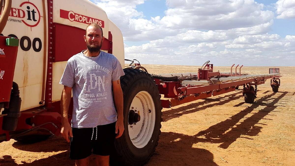 SEEKING MOISTURE: Northern Mallee grower Adam Flavel hopes deep ripping will increase yields in the face of increasingly dry seasons.