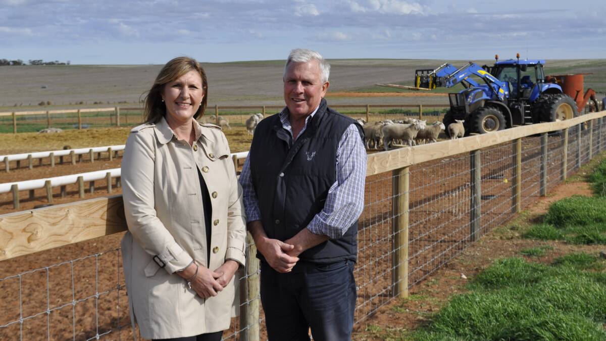 Australian Conservatives candidate Nicolle Jachmann with Robert Brokenshire.