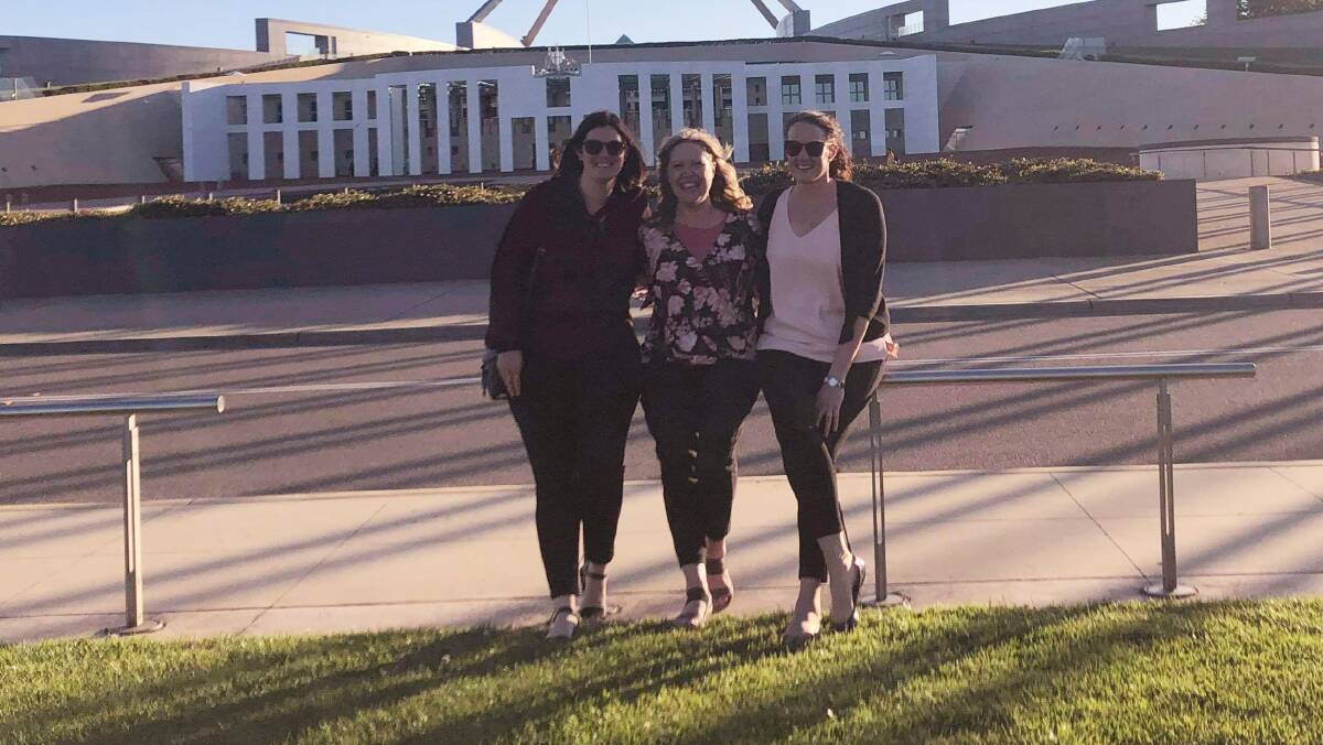 Toni Scott, Sue Woolford and Kellie Hunt took a trip to Canberra to discuss the impacts of the proposed national radioactive waste dump at Kimba.