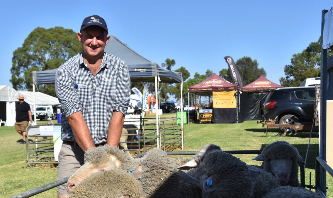 Millicent & Kingston SE Veterinary Clinic vet Sean McGrath gave talks on pregnant ewe nutrition at the recent South East Field Days in Lucindale. PIcture by Catherine Miller