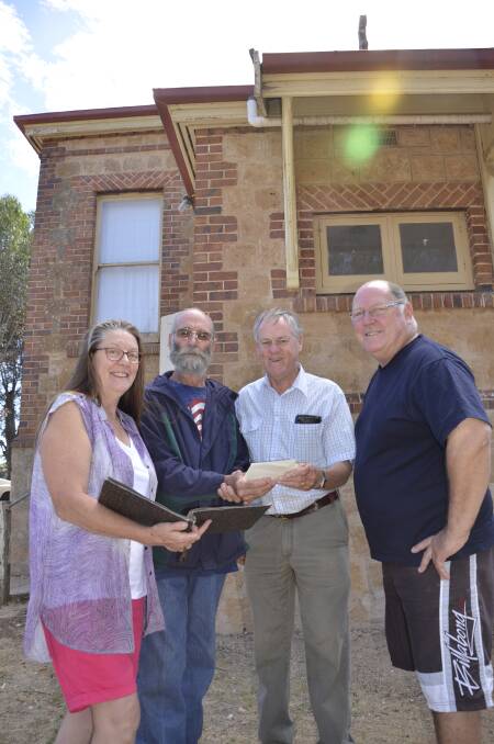 Pompoota Community Hall Committee members Carolynn Sellick, Peter Sellick, Trevor Twigden and Graeme Buchan out the front of the hall.