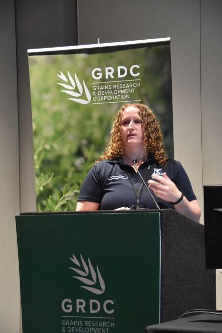 Research agronomist Corinne Celestina outlined new wheat and barley development scales at a recent GRDC conference in Adelaide. Picture by Alisha Fogden