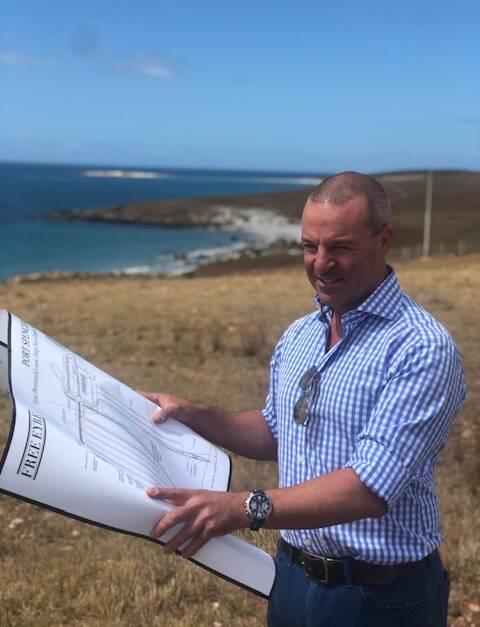 Free Eyre chief executive officer Mark Rodda at Port Spencer, where the new port will be built.