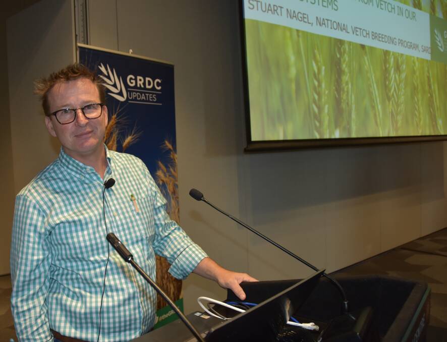 CROP POTENTIAL: SARDI vetch breeder Stuart Nagel said vetch had the ability and potential to fit into modern farming rotations.