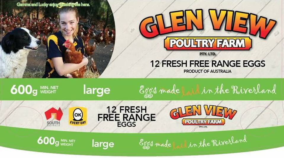 The personalised Glen View egg cartons.