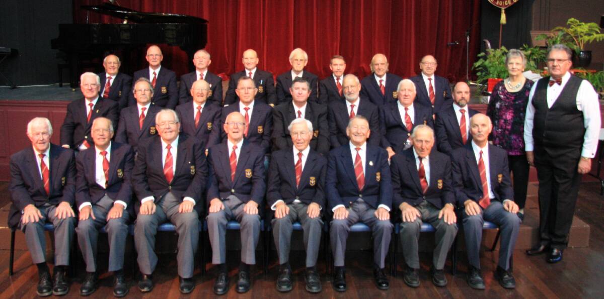 BIG REACH: The Adelaide Plains Male Voice Choir has up to 35 singers, spanning from the areas of Salisbury and Gawler to Clare and Moonta.