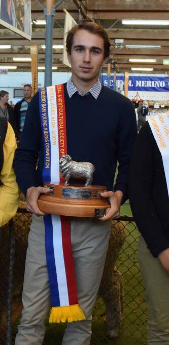 Klay Smith, Cowell, was named the Merino sheep young judges state winner at the 2019 Royal Adelaide Show.