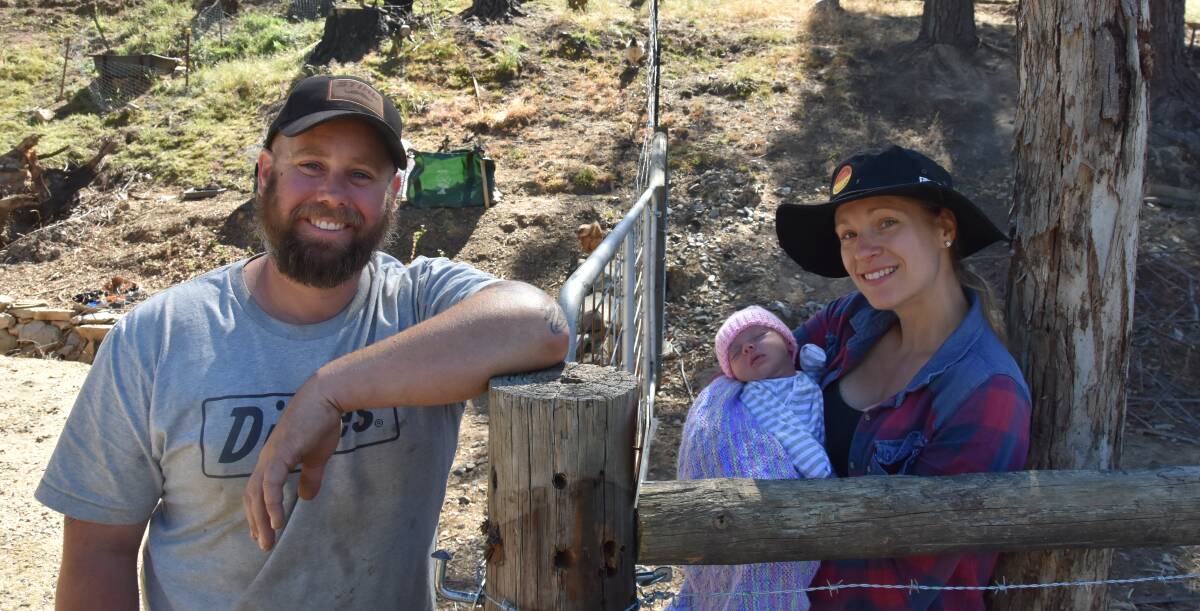 Marc and Rhiann Webb, with daughter Pheonix in December 2020, lost everything in the 2019-20 summer bushfires.