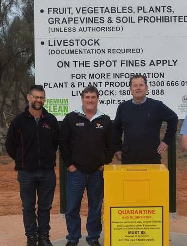 Primary Industries Minister Tim Whetstone (pictured right with Riverland Fruit Fly Committee spokesperson Jason Size, Citrus Australia SA region's Steve Burdette) said the release of sterile Qld fruit flies in the outbreak area was a key tool in eradicating the pest from Loxton.