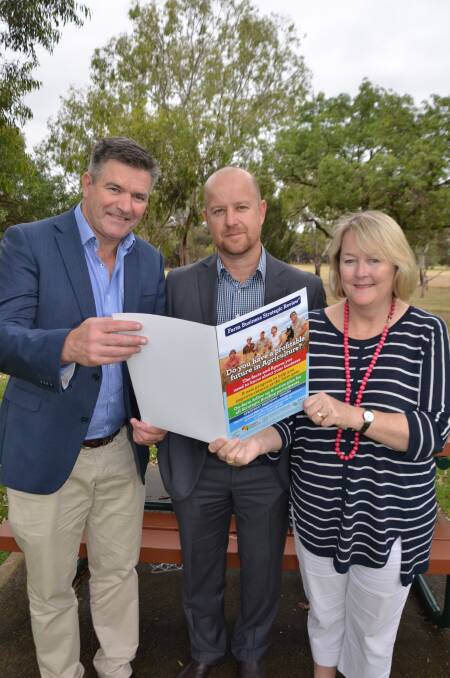 Rural Business Support chief executive officer Brett Smith, Rural Solutions SA  executive director Daniel Casement and Ag Consutling Co lead consultant Jeanette Long have all been involved in the Grains Industry Farm Business Strategic Review program.