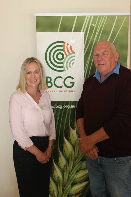 New BCG chief executive Fiona Best with the organisation's chairman John Ferrier.