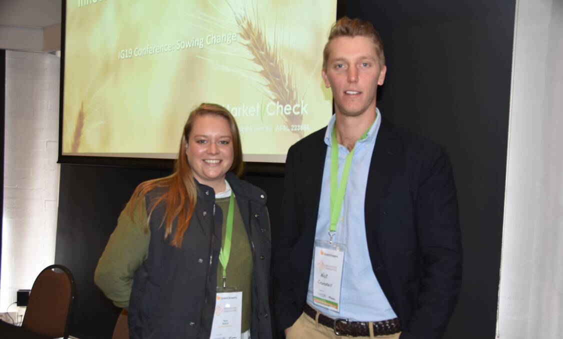 Tess Walch and Nick Crundall, Market Check, at last week's Innovation Generation conference in Ballarat.