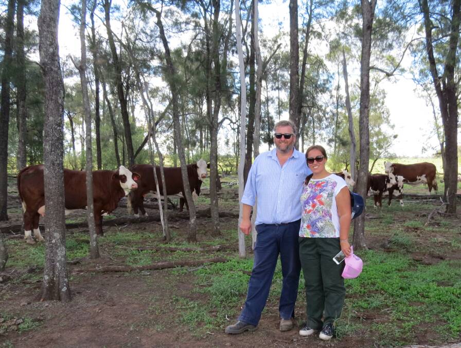 Export: Argentinean's Magdalena Paris and Justo Brave visited Carinya recently in search of genetics for their breeding herd.