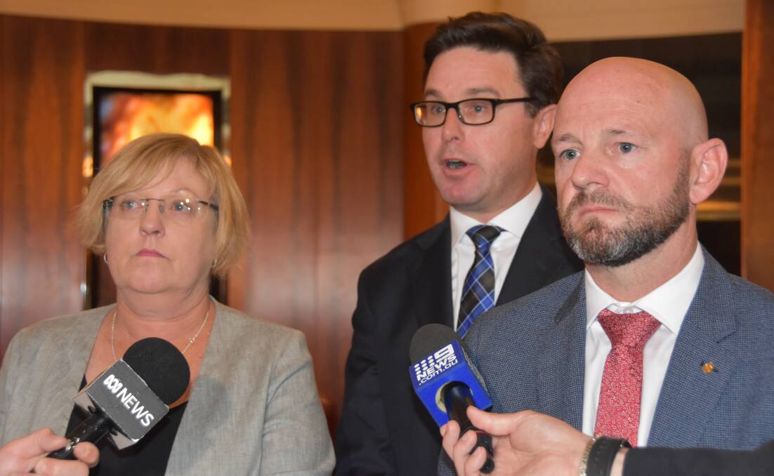 HISTORIC MEETING: Lisa Neville, Victorian Water Minister, David Littleproud, Commonealth Water Minister, and Niall Blair, NSW Water Minister, described the Ministerial Council meeting as historic.