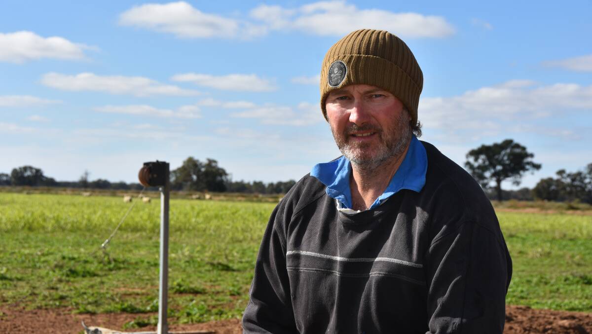 CAUTION URGED: Morago prime lamb producer and rice grower Michael Hughes was one of several irrigators concerned about a future Federal Government seeking to claw back a further 450Gigalitres of water.