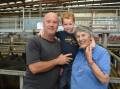 Michael, Hudson (four) and Delma Harrington Hawes, Nayook, came to Pakenham to see how prices were going.