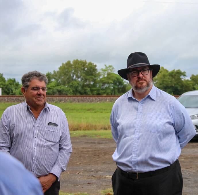 Canegrowers Mackay chairman Kevin Borg pictured with Dawson MP George Christensen.