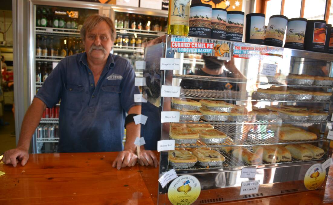 Dusty Miller in his bakery in 2015 after an exhausting 24 hours serving Birdsville Races patrons. Photo - Chris Burns.
