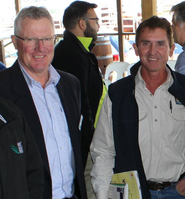 Dr Steve Jefferies, GRDC, shared a chat with Campbell Hill, FarmStuff Campbell, after his address to growers at Ag-Grow 2019.