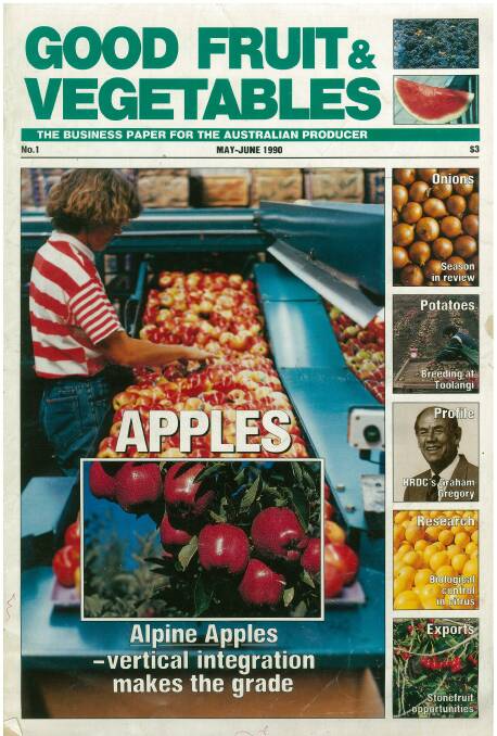BACK THEN: The cover of the very first edition of Good Fruit & Vegetables magazine. 