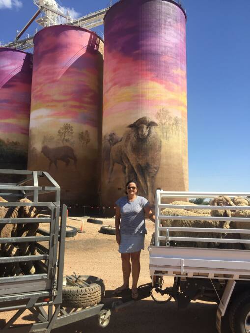 DELIVERED: Margot Rubie, Lachlan Merinos, Forbes, NSW delivering rams into Queensland in March last year. The stud is again offering free ram delivery to the state. 