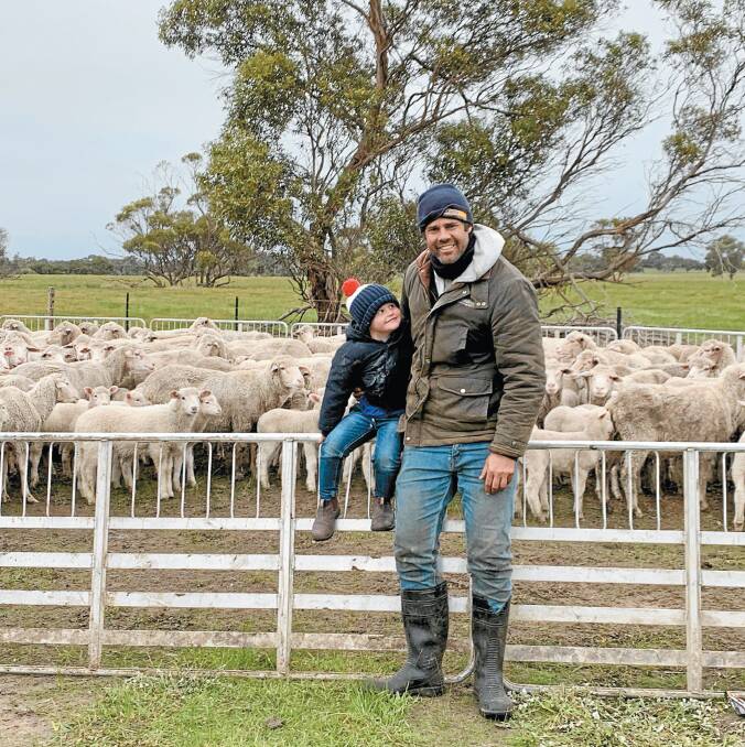 ADVANTAGE: George Verco, and his son Max, Marcollat Pastoral Company, Padthaway have joined a portion of their Merino flock to Border Leicester rams this season, hoping to take advantage of the high prices being received for first-cross ewes.
