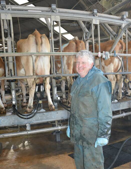 LOOKING AHEAD: Lyndon Cleggett, Glencoe, who milks about 350 Guernsey cows, says there has been some positive signs in the sector. 
