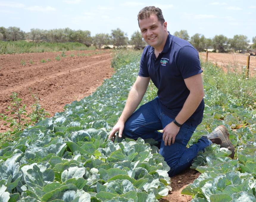 CHARITY GOAL: SA Young Grower of the Year Anthony de Ieso, Thorndon Park Produce, Waterloo Corner, in some of the produce grown last year during the Feed the Need program.