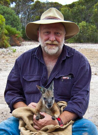 MOVING AHEAD: Natural Resources Northern & Yorke planning and programs manager Andy Sharp with a tammar wallaby.