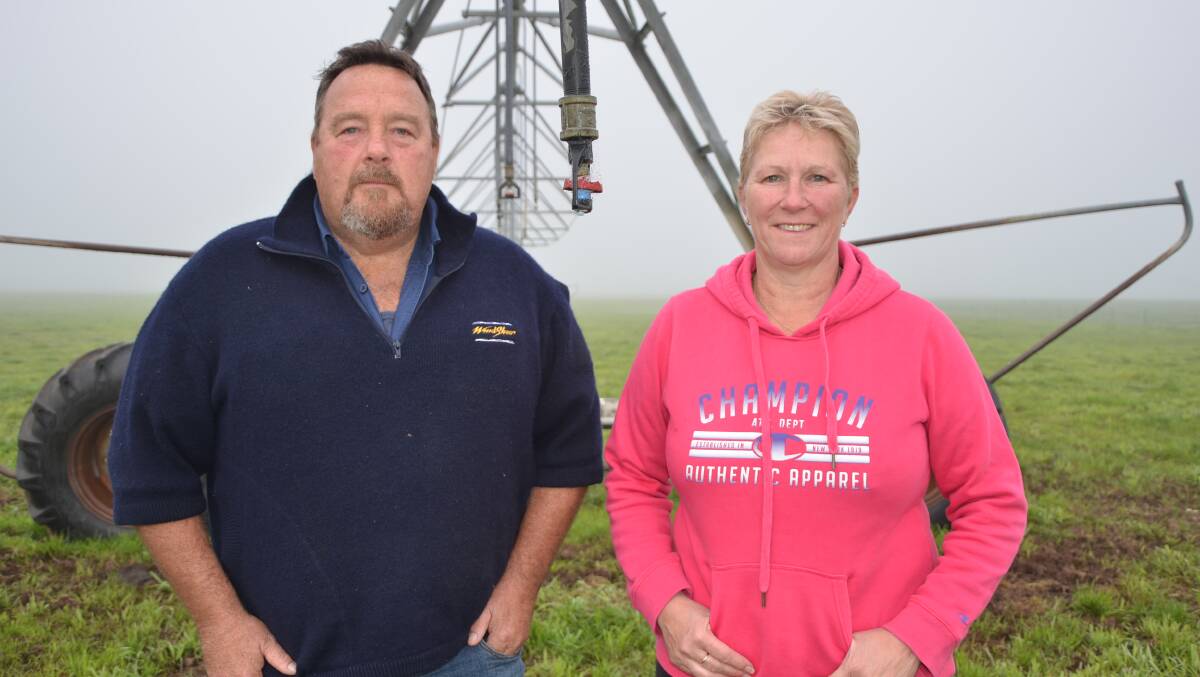 BIG SAVINGS: John and Karen Hunt, Fern Leaf, Allendale East, have already found savings in their irrigation system after baseline tests were performed. 