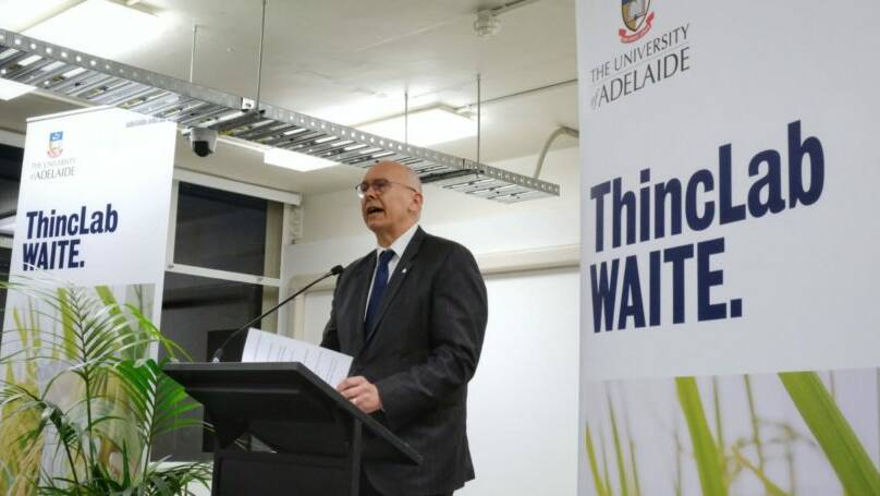 STEP FORWARD: Innovation and Skills Minister David Pisoni launching ThincLab Waite at the University of Adelaide.