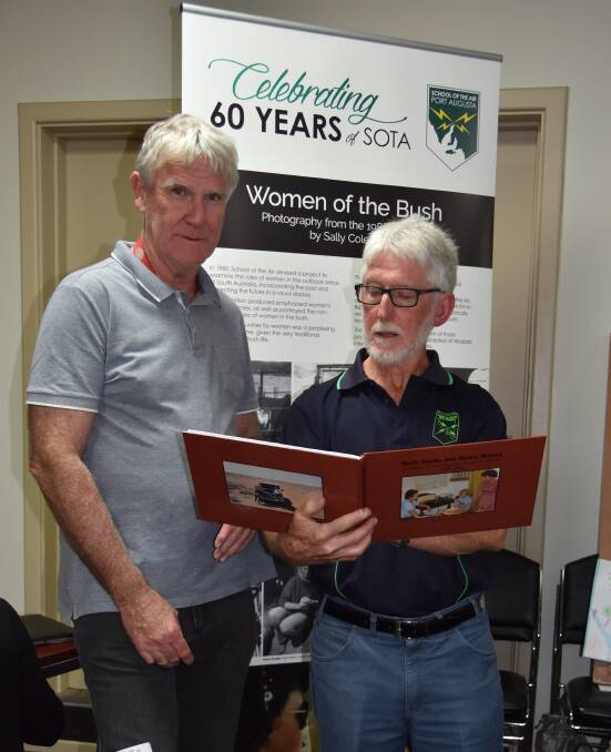 LOOKING BACK: Present School of the Air itinerant teacher Michael Kerin and former teacher Ron Dare share stories from their time with the iconic institution.