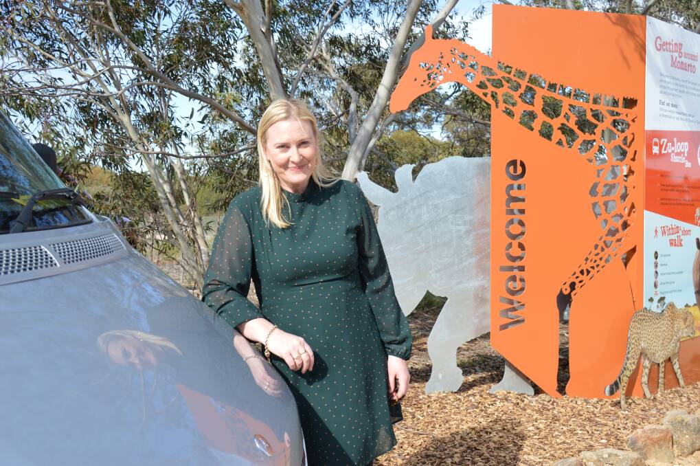 Kelly Kuhn, Juggle House Experiences, pictured with her touring bus at Monarto Zoo, is one of a number of River Murray tourism operators looking forward to welcoming back visitors in the coming months. File picture