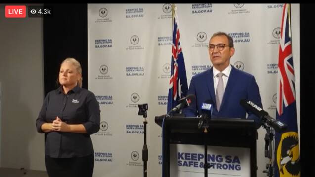 Premier Steven Marshall said there will be a return to some of the directions of early lockdown as well as some advice to try and stop the spread.