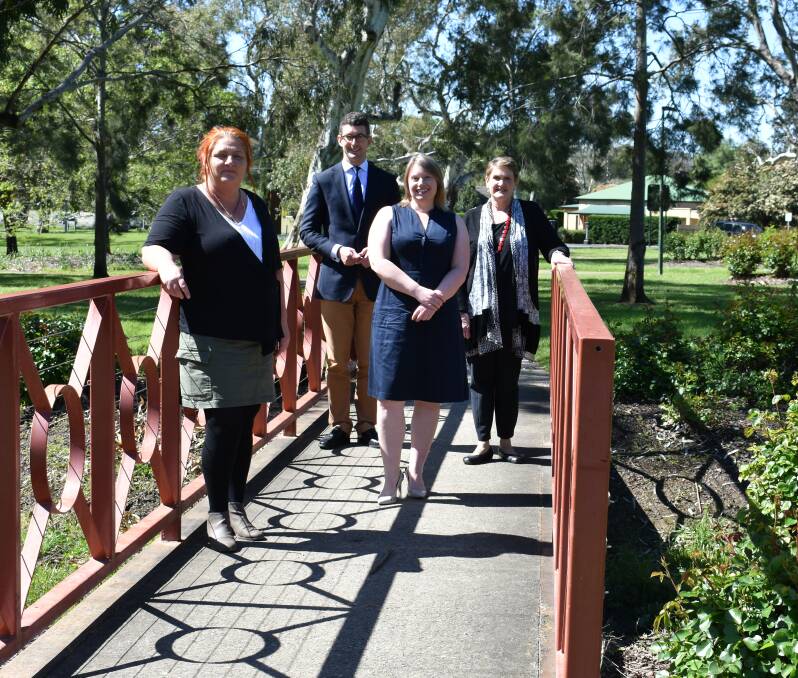 VOICES SOUGHT: Premier's Advocate for Suicide Prevention and Community Resilience Dan Cregan (second from left) with Viv Maher, Strathalbyn Suicide Prevention Network, Anita Porter, Mount Barker Suicide Prevention Network and SA Mental Health Commissioner Heather Nowak.