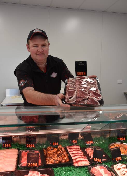 STEADY TRADE: Butcher Mick Lamond, Collins Court Butcher, Mount Gambier, said the widespread news of the spike in lamb prices meant customers were prepared to pay more.