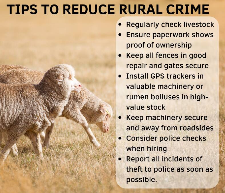 BE PREPARED: SAPOL says timely reports will help with investigations of farm theft. 