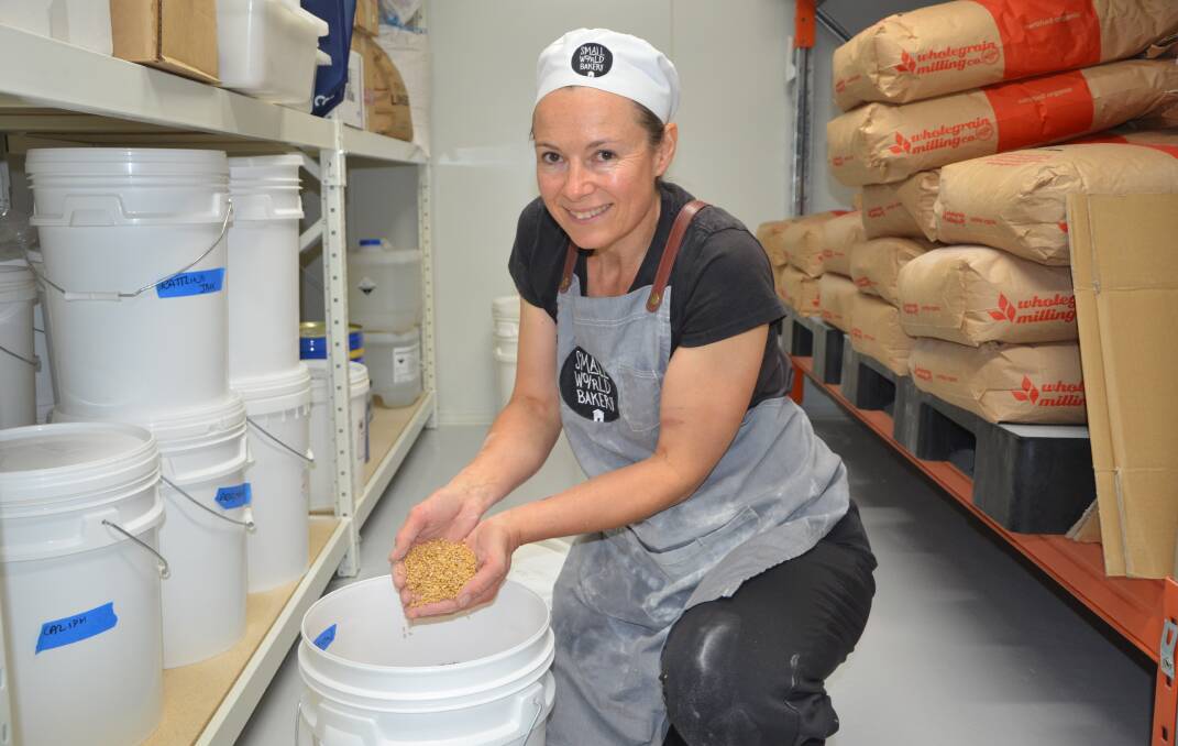 Emily Salkeld, Small World Bakery, Langhorne Creek, with some Federation wheat, the first specifically Australian-bred variety. The bakery was recognised with the national Outstanding Artisan trophy.