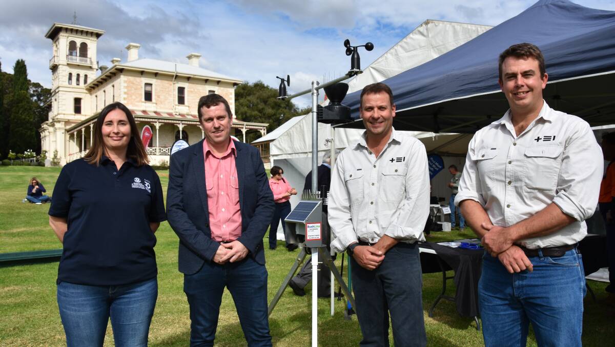 PIRSA senior agtech extension officer Robyn Terry, Thomas Elder Consulting technical services head Graham Page, TEI agtech development officer Andy Phelan and TEI head Michael Wilkes at Struan.