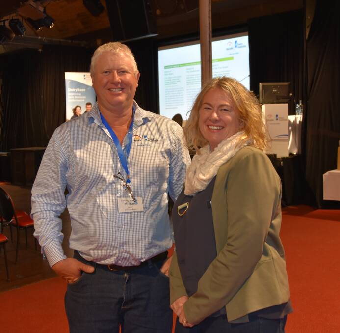 MOVING ON: DairySA chair Michael Connor and regional manager Verity Ingham, who is moving on from the organisation late next month.