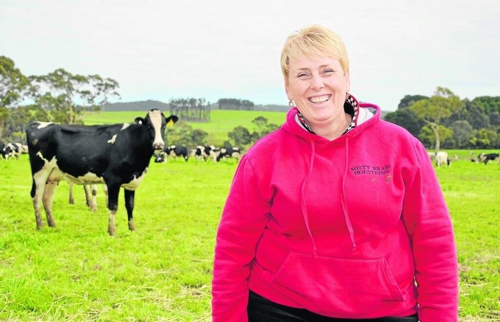 DAIRY DONE: Dairyfarmer Mandy Pacitti, Hindmarsh Tiers, says she has found herself in supermarkets with customers who wanted guidance on which dairy products to buy.